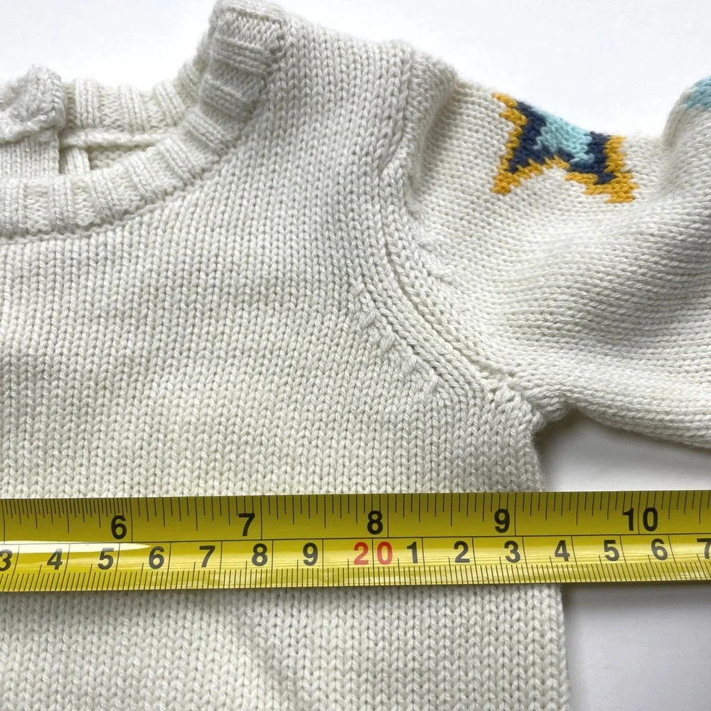 Gymboree Knit‎ Sweater Baby 0-3 Months Infant Ivory Star Knit Adorable NEW